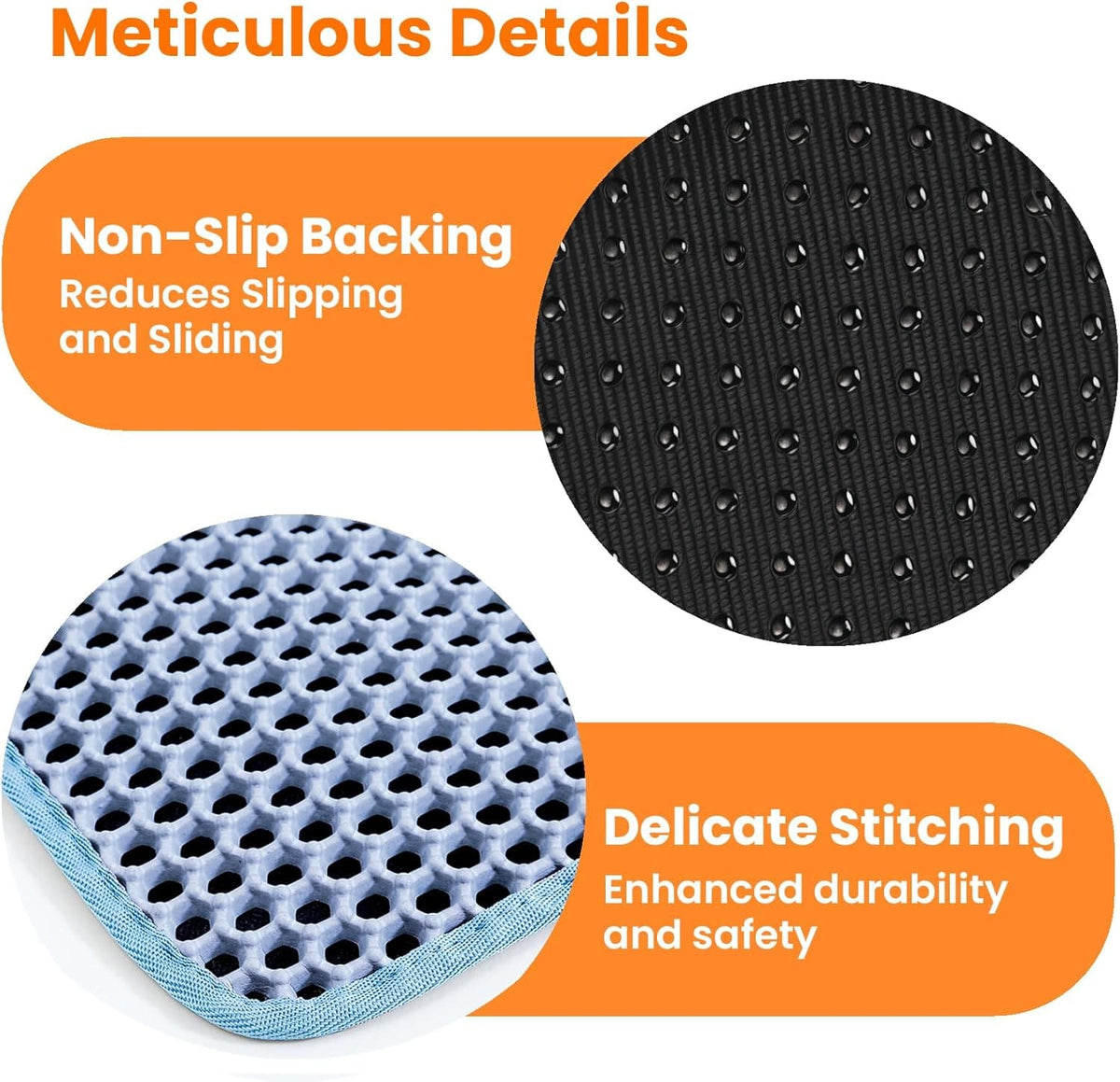 Cat Litter Mat Trapping For Litter Box 45 × 60 cm Blue