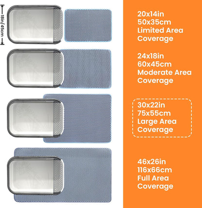 Cat Litter Mat Trapping For Litter Box 45 × 60 cm Blue